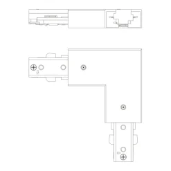 Audio & Video Accessoires > Philips EasyLink L-vormige connector rechtse hoek railverlichting wit
