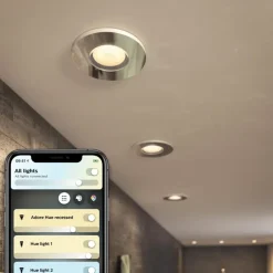 Philips Hue badkamerinbouwspot Adore chroom - warm tot koelwit licht 4.2W - 1 spot