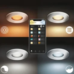 Philips Hue badkamerinbouwspot Adore chroom - warm tot koelwit licht 4.2W - 1 spot