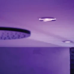 Philips Hue badkamerinbouwspot Xamento chroom - wit en gekleurd 6W - rond