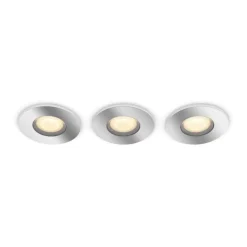Philips Hue badkamer LED inbouwset Adore 3x5W chroom/wit incl, switch en bluetooth