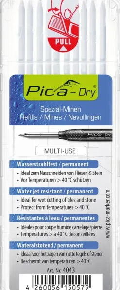 Overig Handgereedschap > PICA 4043 Dry Navulling wit
