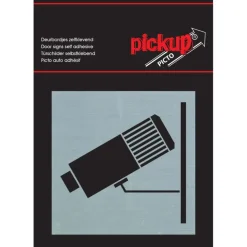 Pickup Alu deurbordje camera bewaking 80 x 80 mm