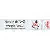 Pickup Alu deurbordje niets in de wc werpen 165x44 mm