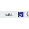 Pickup Alu deurbordje toilet toegankelijk voor rolstoel 165x44 mm