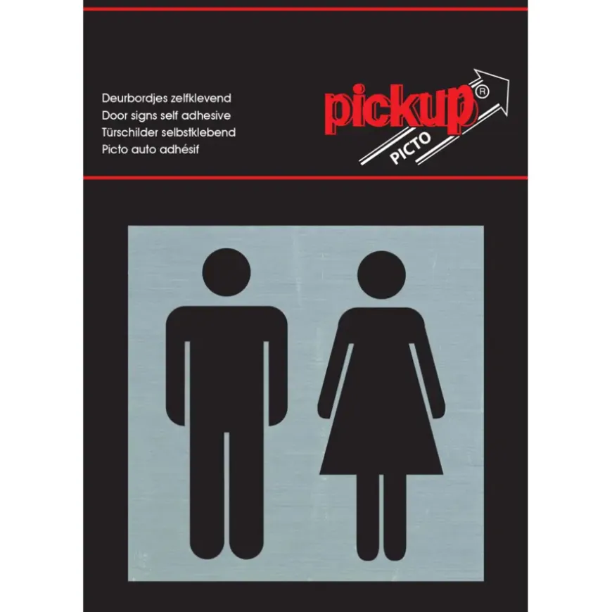 Pickup Alu Picto toiletten 8x8 cm