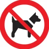 Pickup bord verboden voor honden Ø 18 cm