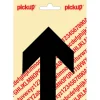 Pickup pictogram pijl zwart 80x115 mm