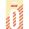 Pickup plakletter O wit mat 90 mm