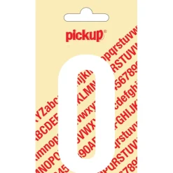 Pickup plakletter O wit mat 90 mm