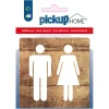 Pickup Route Acryl Dames/Heren hout 9 x 9 cm