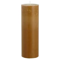 Pilaar kaars donkerbruin- h20xd6,8cm