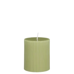 Pilaar kaars licht groen - h8xd7cm