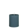 Pilaar kaars paraffine blauw - h8xd7cm