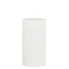 Pilaar kaars paraffine wit - h13xd7cm