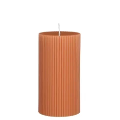 Pilaar kaars roze - h13xd7cm
