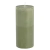 Pilaar kaars stearine donkergroen - h15xd6,8cm