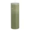 Pilaar kaars stearine donkergroen - h20xd6,8cm