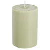 Pilaar kaars stearine lichtgroen - h10xd6,8cm