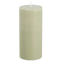 Pilaar kaars stearine lichtgroen - h15xd6,8cm