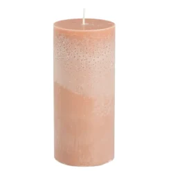 Pilaar kaars stearine roze - h15xd6,8cm