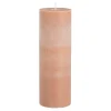 Pilaar kaars stearine roze - h20xd6,8cm