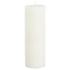 Pilaar kaars stearine wit - h20xd6,8cm