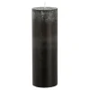 Pilaar kaars stearine zwart- h20xd6,8cm