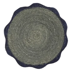Placemat zeegras blauw - d38cm