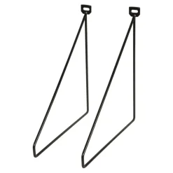 Plankdragers|Plankdragers > Duraline Plankdrager dun metaal zwart 2 stuks