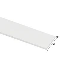 Platprofiel aluminium wit 30x2x1000 mm