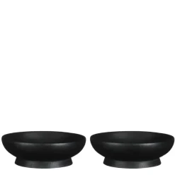Pompeo Schaal - 2 Stuks - H5 x ø16 cm - Zwart