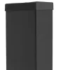 Profielpaal rechthoek zwart 6 x 12 cm, lengte 260 cm