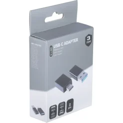 Audio & Video Accessoires > Q-link adapter 1x USB-C/A en 1x USB-A/C zwart