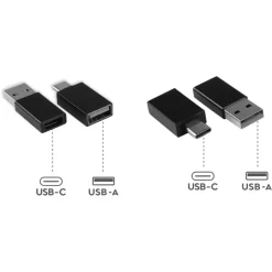 Audio & Video Accessoires > Q-link adapter 1x USB-C/A en 1x USB-A/C zwart