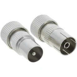 Audio & Video Accessoires > Q-link coac stekker metaal recht male/female