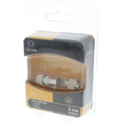 Audio & Video Accessoires > Q-link coac stekker metaal recht male/female