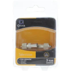 Audio & Video Accessoires > Q-link coac stekker metaal recht male/female