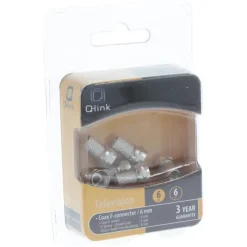 Installatiedraad|Elektradozen > Q-link coax F-wartel 6 mm 6 stuks