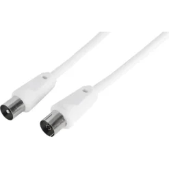 Audio & Video Accessoires > Q-link coax kabel 3CV2 HF stekker recht 2 meter wit