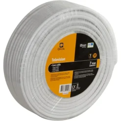 Audio & Video Accessoires > Q-link coax kabel 50 meter wit kabelkeur