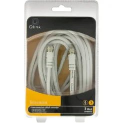 Audio & Video Accessoires > Q-link coax kabel RG59 met F-connector 5 meter wit