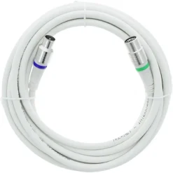 Audio & Video Accessoires > Q-link coax kabel stekker recht 5 meter wit kabelkeur