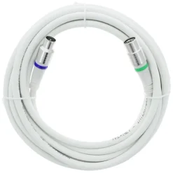 Audio & Video Accessoires > Q-link coax kabel stekker recht 5 meter wit kabelkeur