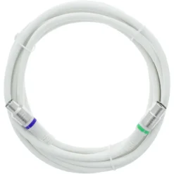 Audio & Video Accessoires > Q-link coax kabel stekker recht 3 meter wit kabelkeur