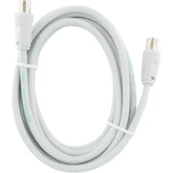 Audio & Video Accessoires > Q-link coax kabel stekker recht 3 meter wit kabelkeur