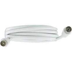Audio & Video Accessoires > Q-link coax kabel stekker recht 3 meter wit kabelkeur