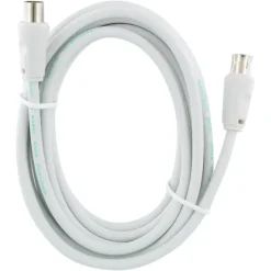 Audio & Video Accessoires > Q-link coax kabel stekker recht 3 meter wit kabelkeur