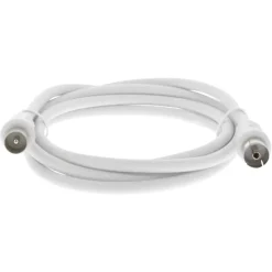 Audio & Video Accessoires > Q-link coax kabel stekker recht 1.5 meter wit kabelkeur