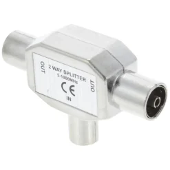 Audio & Video Accessoires > Q-link coax splitter radio metaal 1 male/2 female